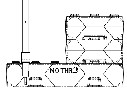 No Thru foot stacking schematic