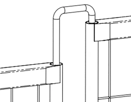 No Thru interlocking fence schematic